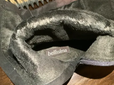Bellissima Damen Stiefel Braun Gr. 37 Leder Blockabsatz Gefüttert