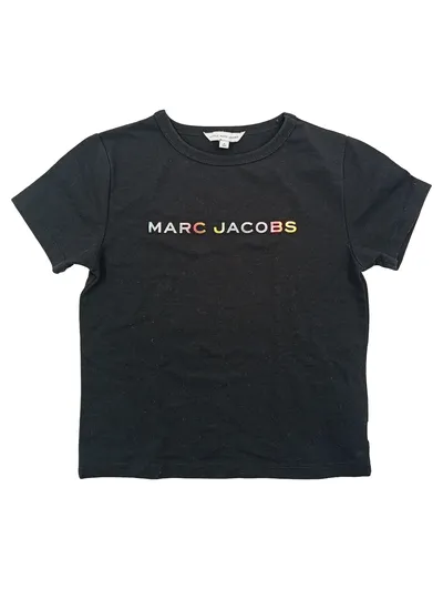 Marc Jacobs Kinder T-Shirt Gr. 104 Schwarz Logo-Print Casual