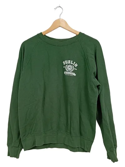 Fruit of the Loom Sweatshirt Dublin Ireland Herren Gr. M Grün