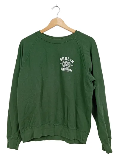 Fruit of the Loom Sweatshirt Dublin Ireland Herren Gr. M Grün