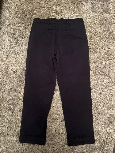 TAIFUN Damen Stoffhose Chino Blau Gr. 36 Baumwolle Klassisch