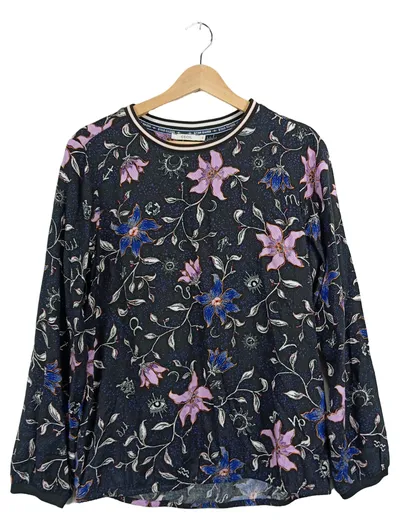 CECIL Damen Langarmshirt Star Gazer Blumenmuster Gr. S Viskose