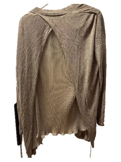 Jean Paul Damen Strickjacke Gr. 40/L Oliv Plissee Rücken Cardigan