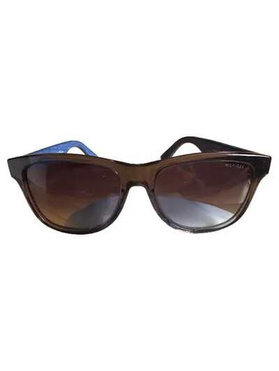 Tommy Hilfiger Damen Sonnenbrille Braun Blau Casual Modern Preppy