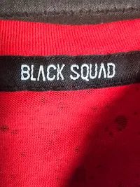 Black Squad Herren T-Shirt Spritzmuster Rot Schwarz Gr. L Streetwear 2