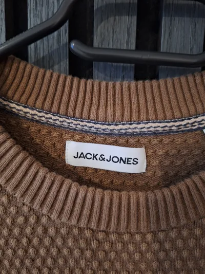 Jack & Jones Herren Pullover Gr. M Beige Strick Baumwolle Casual
