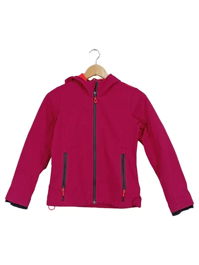 CMP Mädchen Softshelljacke Gr. 152 Pink Kapuze Fleece gefüttert