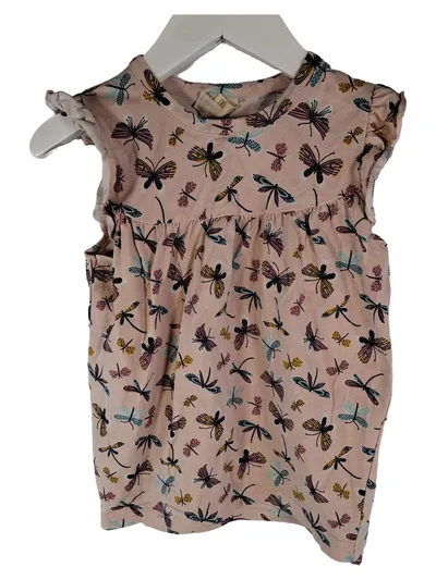 ALANA Mädchen Kleid Gr. 92 Rosa Libellen Schmetterlinge Baumwolle
