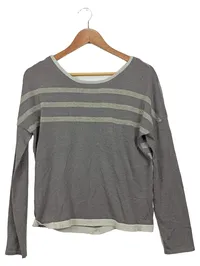 TREND BY CAPTAIN TORTUE Damen Pullover Gr. 38/M Grau Gestreift Casual 1