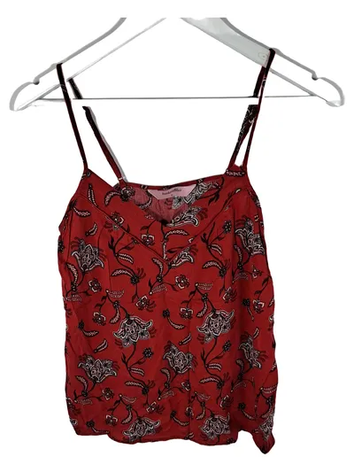 Hunkemöller Damen Top Trägertop Rot Florales Muster Gr. 36/S Viskose