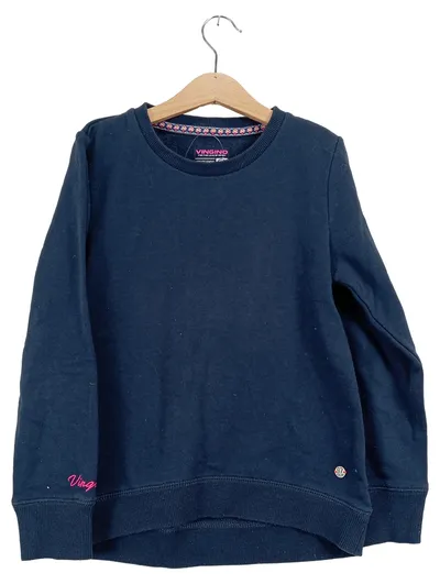 Vingino Mädchen Pullover Sweatshirt Gr. 140 Dunkelblau Baumwolle