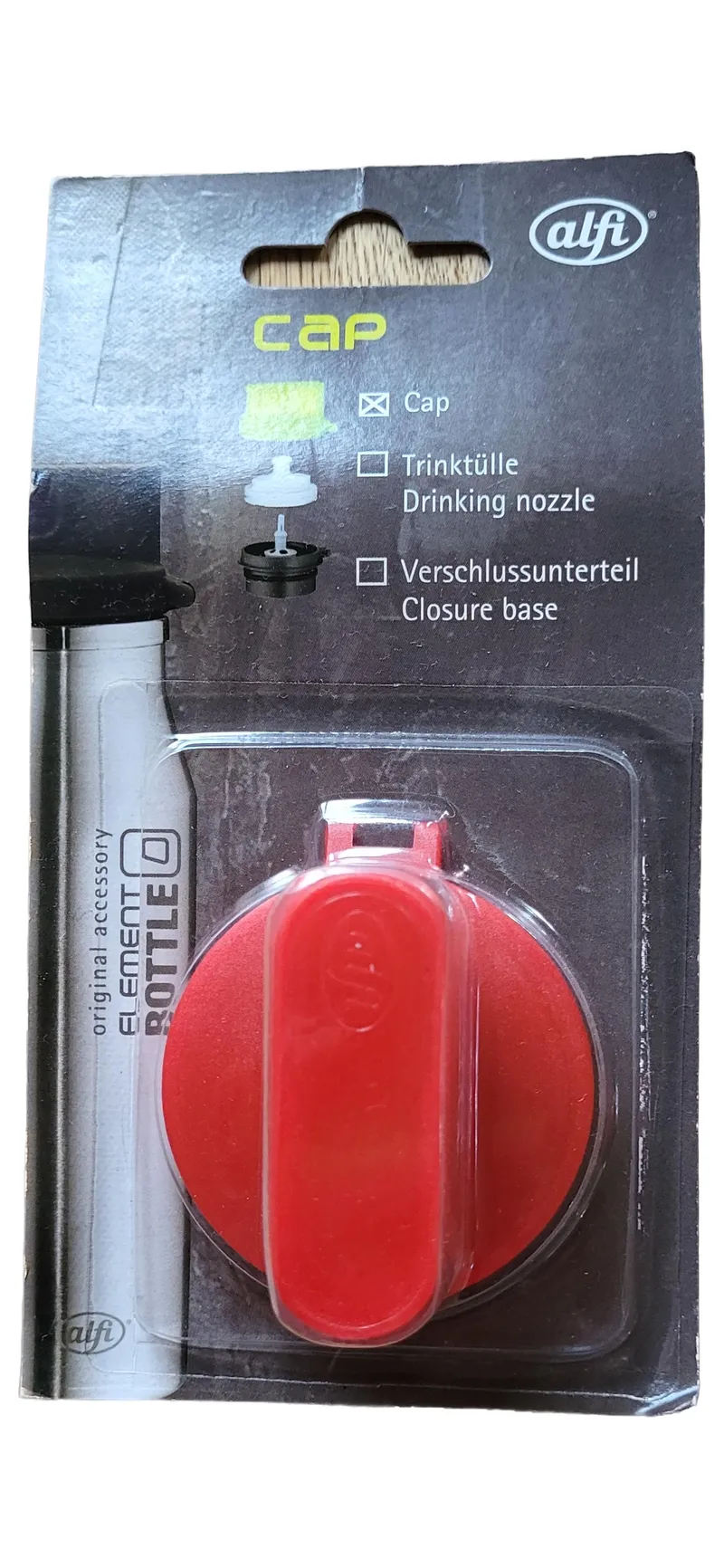 Alfi Flaschenverschluss Deckel Rot für ElementBottle Trinkflasche 1