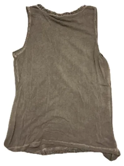 Oui Basics Damen Top mit Spitze Gr. 42/XL Grau Viskose Feminin