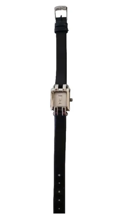 Fossil Damenuhr Armbanduhr Schwarz Leder Edelstahl Klassisch Elegant