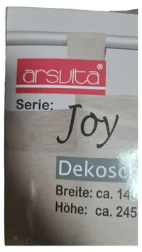arsvita Joy Dekoschal Vorhang Strukturmuster Beige 140x245 cm 2