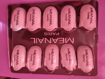 MEANAIL Paris Nagelentferner Pads Set 10 Stück Rosa Nagelpflege