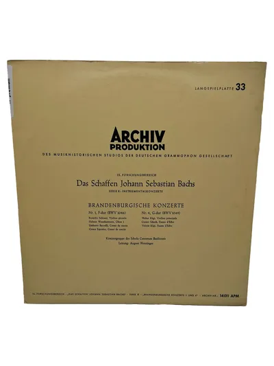 Johann Sebastian Bach Brandenburgische Konzerte Nr. 1 & 4 Vinyl LP Klassik
