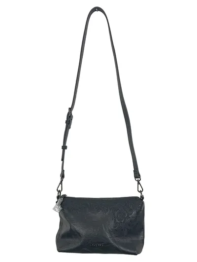 Desigual Damen Umhängetasche Schwarz Blumenmuster Crossbody Bag NEU