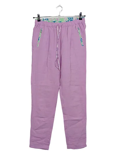 Bogner Damen Leinen Stoffhose Gr. S 36 Lila Freizeit Casual