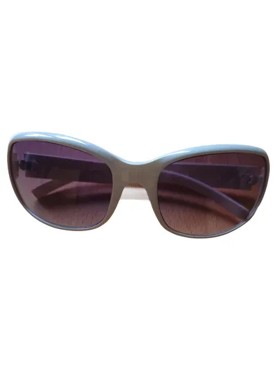 TCM Sonnenbrille Damen Retro Sportlich Hellgrau Lila Farbverlauf