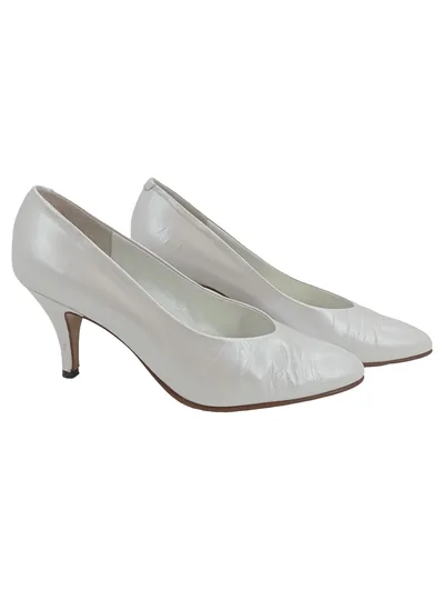 Studio Zanon Pumps Damen Gr. 39 Weiß Leder Elegant Made in Italy
