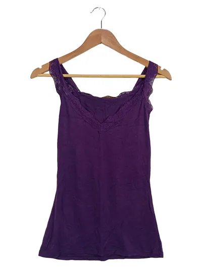 PH Cristal Damen Top Gr. L Lila Spitze Träger Shirt Feminin