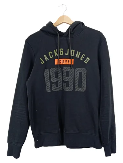 Jack & Jones Core Herren Hoodie Kapuzenpullover Gr. M Schwarz 1990