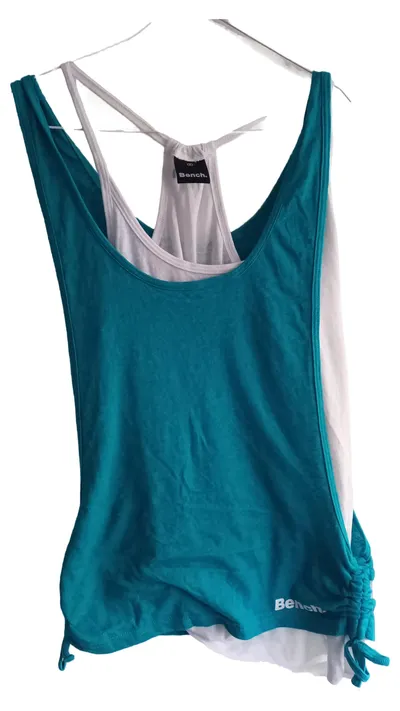 Bench Damen Tank Top Shirt Gr. 36/S Türkis Casual