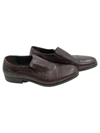 AM Shoe Company Herren Leder Slipper Business Schuhe Braun Gr. 44 1