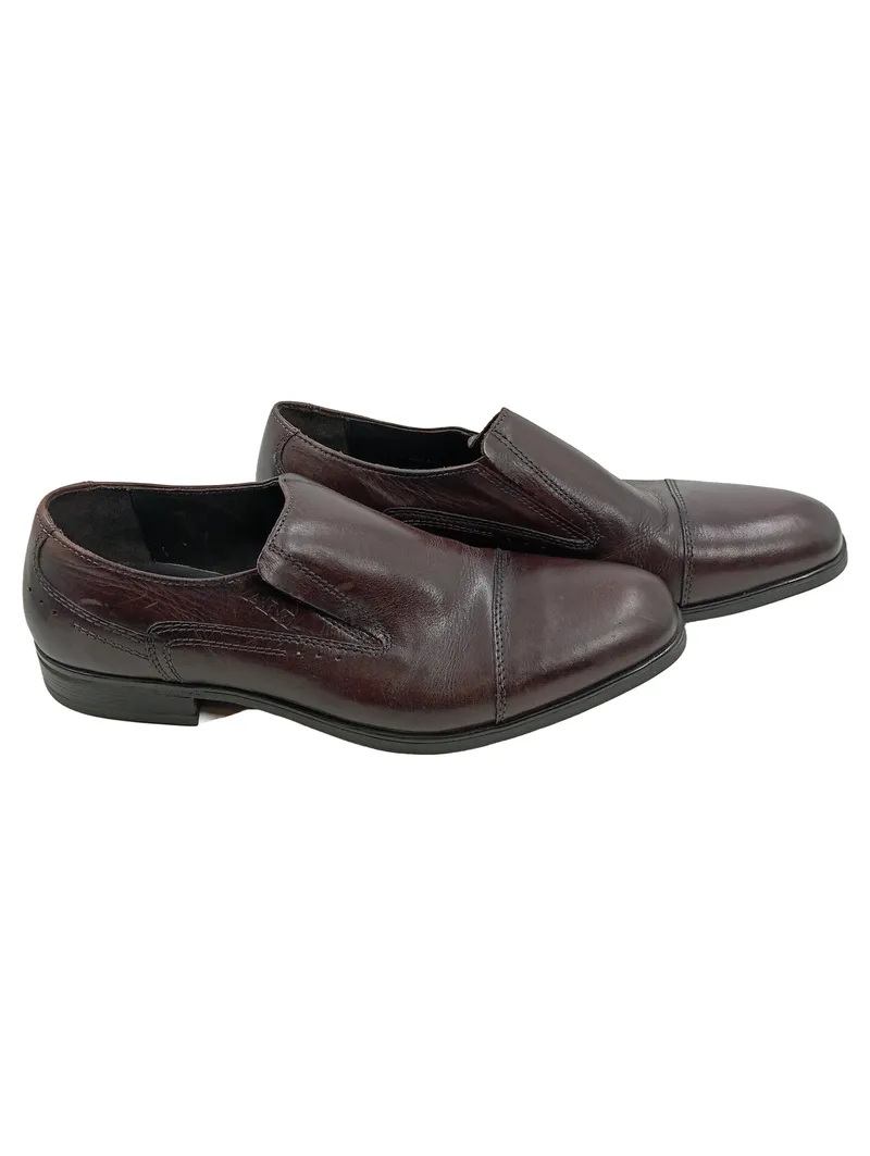 AM Shoe Company Herren Leder Slipper Business Schuhe Braun Gr. 44 1