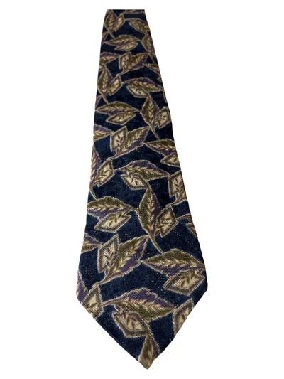 Ermenegildo Zegna Herren Krawatte Blau Seide Florales Muster Business Elegant