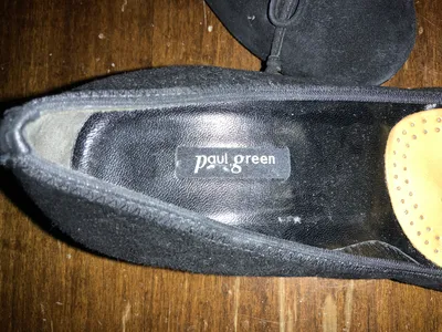 Paul Green Damen Pumps Ballerinas Schwarz Wildleder Gr. 36 Schleife