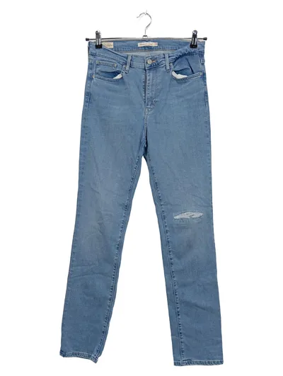 Levi's Premium Destroyed Jeans Damen W29 L33 Blau Skinny Stretch