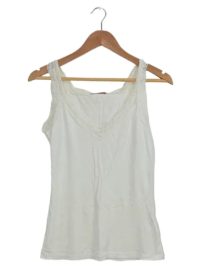 PH CRISTAL Damen Top Weiß Gr. M/L Spitze Feminin