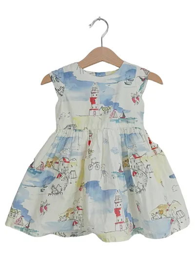 NEXT Sommerkleid Mädchen Gr. 80 (9-12 Monate) Baumwolle Maritim