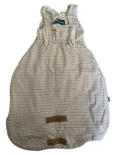 Lotties Baby Schlafsack Gr. 68 Beige Gestreift Naturtextil