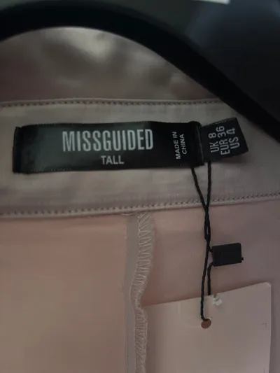 MISSGUIDED Hemdblusenkleid Damen Gr. 36 S Rosa Elegant Modisch