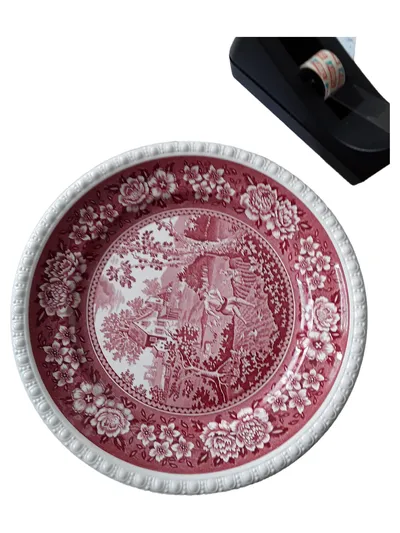 Villeroy & Boch Rusticana Wandteller Keramik Rot 25 cm Landschaft Traditionell