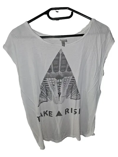 Bench Damen T-Shirt Weiß Gr. 34;XS Casual mit Print