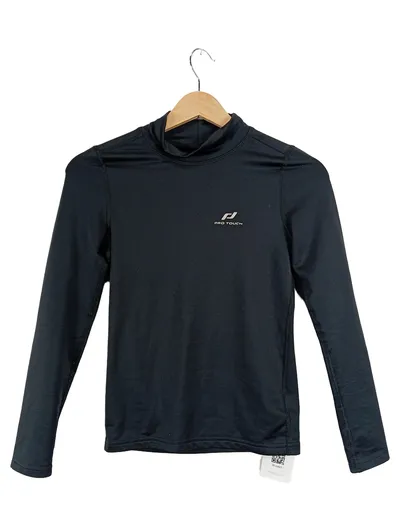 Pro Touch Sport Shirt Langarm Kinder Gr. 152 Schwarz Rollkragen