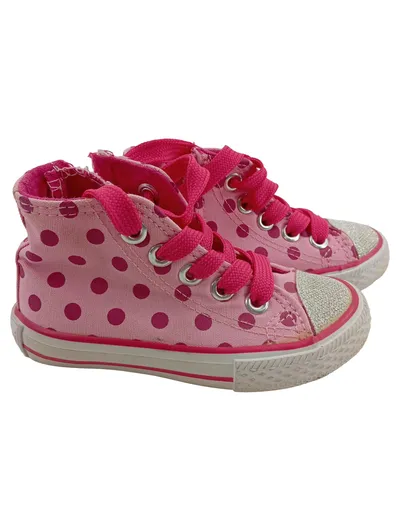 bambulini Sneaker low Mädchen Rosa Größe 22 Punkte Glitzer
