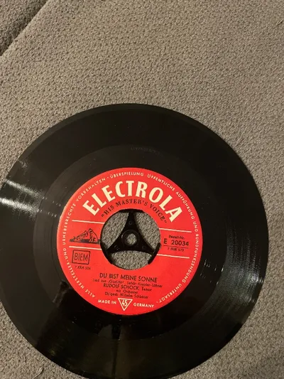 Du Bist Meine Sonne Rudolf Schock Vinyl Single Electrola E 20034 45rpm