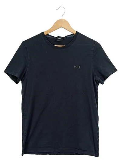 BOSS Hugo Boss T-Shirt Herren Gr. S Schwarz Basic Baumwolle Logo