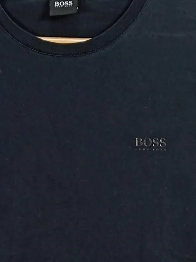 BOSS Hugo Boss T-Shirt Herren Gr. S Schwarz Basic Baumwolle Logo