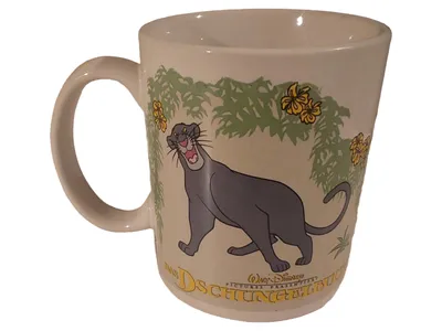 Disney Dschungelbuch Tasse Bagheera Keramik 11cm weiß Fan Becher