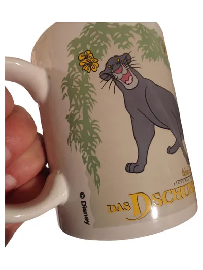 Disney Dschungelbuch Tasse Bagheera Keramik 11cm weiß Fan Becher