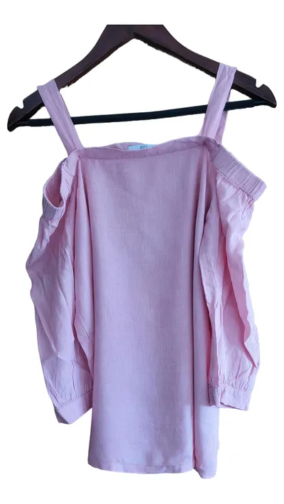 EDC Damen Bluse Schulterfrei Rosa Gr. 38/M Casual Viskose