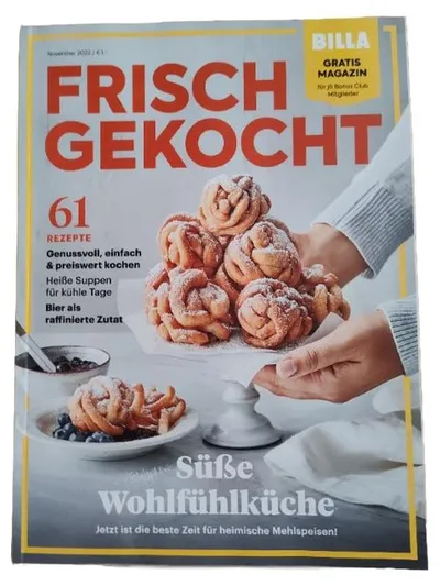 Frisch Gekocht BILLA Gratis Magazin November 2022 Kochzeitschrift 61 Rezepte