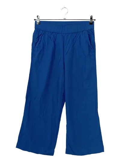s.Oliver Damen Stoffhose Blau Gr. 40 Viskose Culotte Casual
