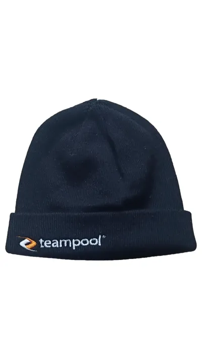 teampool Mütze Herren Beanie Schwarz Baumwolle Casual Strickmütze